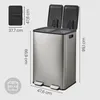 SONGMICS Mülleimer Küche, 2 x 30 Liter, 2 Fächer, Produktbild-Vorschau 4