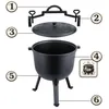 Gusseiserner Kessel 8l für Jagdbraten am Lagerfeuer/Grill Produktbild-Vorschau 4