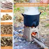 Lixada Campingový varič na drevo Prenosný kompaktný hobo Náhľad obrázku produktu 4