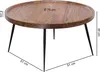 FineBuy Couchtisch Sheesham Massivholz rund Ø 75 cm – Produktbild-Vorschau 3