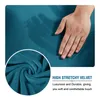 (Peacock Blue) Square Stool Cover Stretch Ottoman Cover Náhled obrázku produktu 5