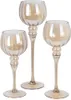 Home Elements Svícen Amber set 3 kusů, barva jantarová Náhled obrázku produktu 1