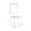 Mobile bagno a parete 60 cm con ante e lavabo | Venezia Anteprima dell’immagine prodotto 7