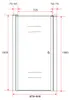 Aloni Duschtür klar 87-91x1900mm Pendeltür Schwingtür Produktbild-Vorschau 3
