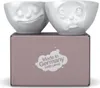 FIFTYEIGHT Schälchen-Set 200ml - Glücklich & Och bitte weiß Produktbild-Vorschau 1