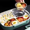 Bento-Lunchbox 4-Fächer Edelstahl Isoliert, 1500 ml, Produktbild-Vorschau 3