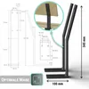 DIY 2er Set Rückenlehne Stahl Grau Lehnenhalter Halterung Produktbild-Vorschau 4