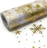Oblique Unique Tischläufer Schneekristalle Tischband gold Produktbild-Vorschau 3