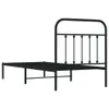 Bettgestell mit Kopfteil Metall Schwarz 80x200 cm Produktbild-Vorschau 6