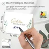 50 Tischkarten Schön dass du da bist floral grün-gold, Produktbild-Vorschau 2
