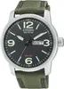 A close-up studio shot of a Citizen Eco-Drive watch with a green canvas strap. Anteprima dell’immagine prodotto