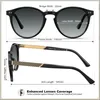 CARFIA Vintage Runde Sonnenbrille Damen Polarisiert Produktbild-Vorschau 5