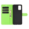 A green and black phone case with card slots and a bill holder. Produktbild-Vorschau