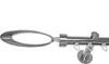 Innenlauf Gardinenstange Edelstahl Look 20mm Wandträger Produktbild-Vorschau 1