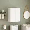 Meuble de salle de bain blanc moderne à deux portes avec Voir les images du produit 2