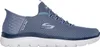A side view of a blue Skechers slip-in sneaker against a white background. Náhled obrázku produktu