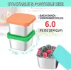 6er-Pack Snackbehälter aus Edelstahl mit 170 ml Produktbild-Vorschau 2