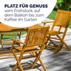CASARIA® 2er Set Gartenstuhl Balkonstuhl Holz Sydney Produktbild-Vorschau 6