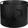 Kaminholzkorb 33 x 26 cm – Metall Schwarz pulverbeschichtet Produktbild-Vorschau 3