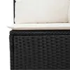 vidaXL 9-tlg. Garten-Sofagarnitur mit Kissen Schwarz Poly Produktbild-Vorschau 6