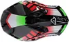 Casco da motocross Acerbis Steel Carbon, nero/verde/rosso, Anteprima dell’immagine prodotto 2