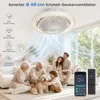 Φ49cm Deckenventilator mit Beleuchtung Fernbedienung APP Produktbild-Vorschau 2