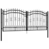vidaXL Gartentor KAMPEN mit Speerspitze Schwarz 302 x 125 Produktbild-Vorschau 3
