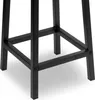 Close-up of the black metal legs and base of a stool or chair. Podgląd zdjęcia produktu