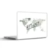 MuchoWow® Laptop Aufkleber Sticker Cover Weltkarte - Grau - Produktbild-Vorschau 1