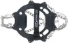 A pair of black and silver climbing crampons for ice traction. Produktbild-Vorschau