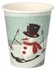 50x Heißgetränkebecher Pappbecher Wintermotiv "Schneemann Produktbild-Vorschau 1