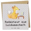Mr. & Mrs. Panda Grußkarte Redakteur Leidenschaft - Grau Produktbild-Vorschau 1