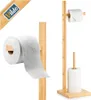 A wooden toilet paper holder with two rolls of toilet paper. Náhled obrázku produktu