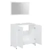 A white bathroom vanity and mirror set against a white background. Anteprima dell’immagine prodotto