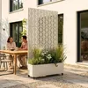 Cloison « Aaskis » avec jardinière à roulettes en acier, Voir les images du produit 4