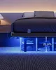 Rám postele VASAGLE 140 x 200 cm s LED osvětlením, portem Náhled obrázku produktu 6