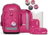 A collection of pink school bags and accessories with star and unicorn motifs, displayed on a white background. Náhled obrázku produktu