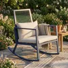 Moderne Aluminium-Schaukelstuhl mit Kissen Tayuva - Produktbild-Vorschau 2