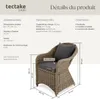 4 fauteuils en rotin avec structure en aluminium, coussins Voir les images du produit 6