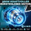 6+8 Zoll Akku-Kettensäge 2x 21V 2000mAh, mini kettensäge Produktbild-Vorschau 2