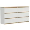 Komoda - 119x77x34 cm - biela s dubovými prvkami Torro - 6 Náhľad obrázku produktu 2