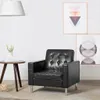 vidaXL Křeslo černé 75x70x75 cm Imitace kůže Náhled obrázku produktu 2