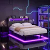 Letto imbottito BEALIFE, 140x200 cm, con testiera, spazio Anteprima dell’immagine prodotto 1