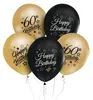 60. urodziny – czarno-złote balony z cyfrą 5 Podgląd zdjęcia produktu 2