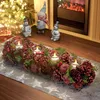 COM-FOUR® Adventskrans, langwerpig, kaarsenhouder voor Productafbeelding-voorbeeld 2