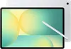 A silver Samsung Galaxy Tab S10 FE+ tablet is shown from the front and back, with a stylus resting on the screen. Náhled obrázku produktu