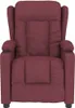 A front view of a burgundy recliner chair. Podgląd zdjęcia produktu