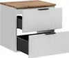 Badmöbel Waschtisch Unterschrank Set 60 cm matt weiß mit Produktbild-Vorschau 4
