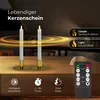 Stabkerzen LED mit Timer WEISS 12 Stück indoor - 6 Stunden Produktbild-Vorschau 2