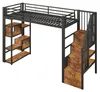 Hoogslaper 90 x 200 cm met LED-verlichting, een open kast, Productafbeelding-voorbeeld 11